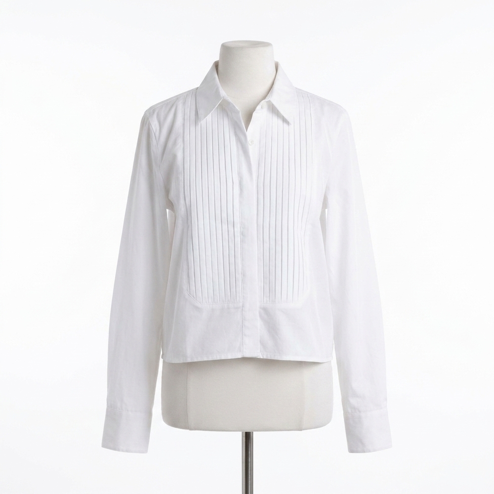 NEW CISSA the tuxedo shirt in optic white